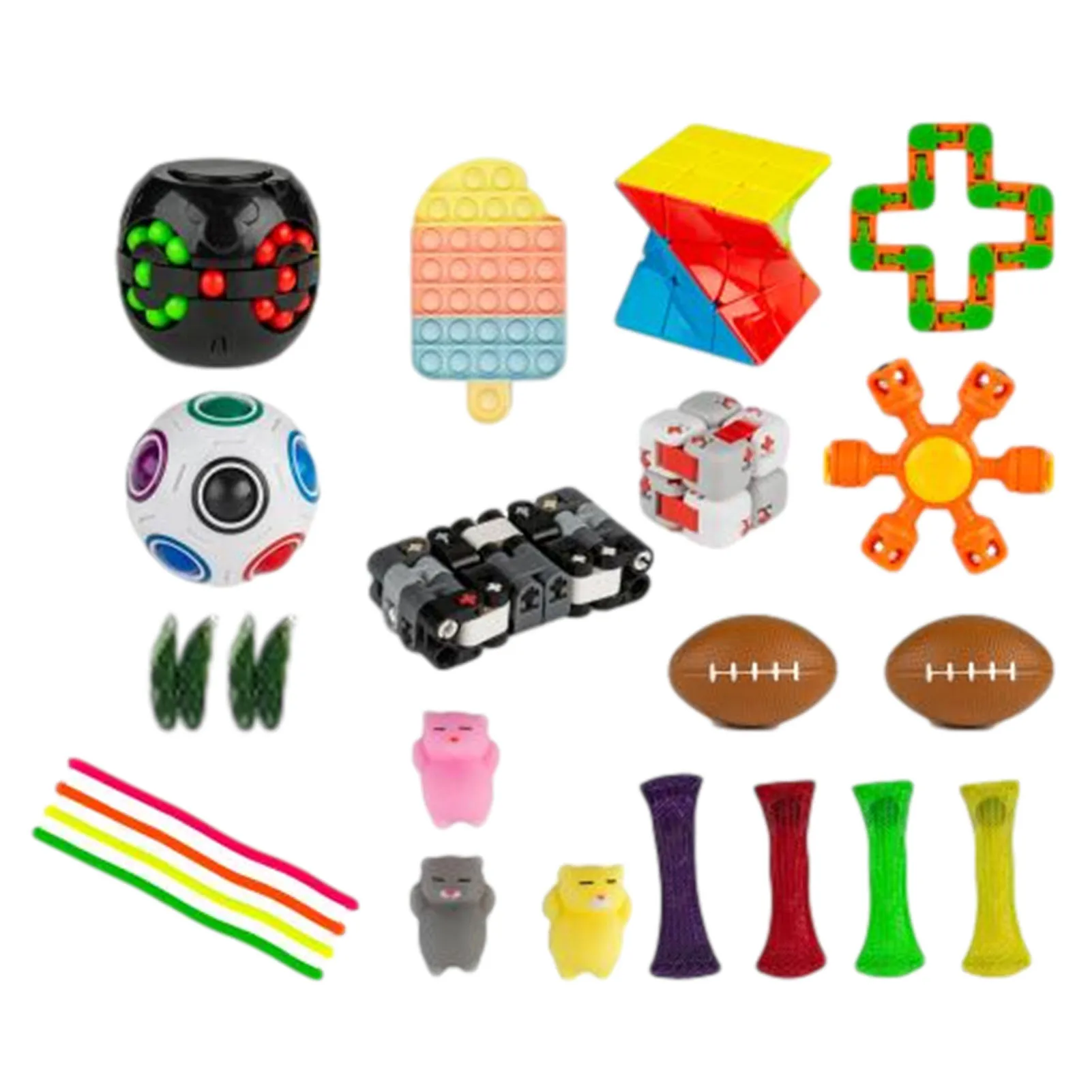 Sensory Fidget Toy Set Decompression Stress Reliever Fidget Toys Push Bubble Fidget Antistress Toys Autism Special Needs enlarge
