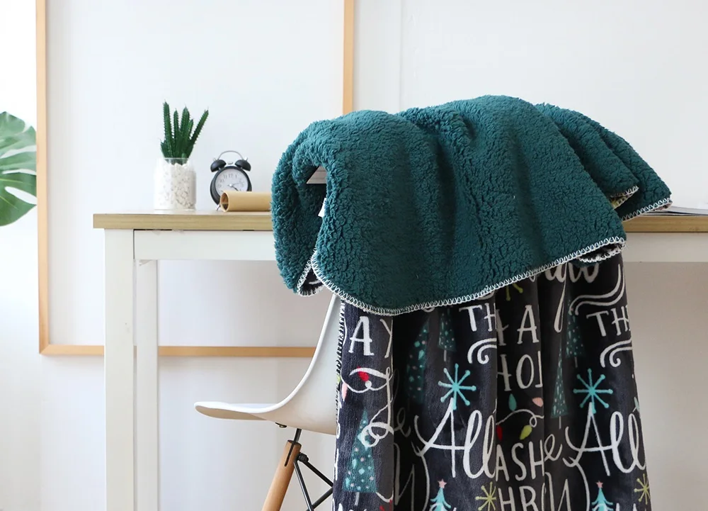 Двухслойное теплое плотное рождественское одеяло в виде совы пледы на диван кровать покрывало s 127*152