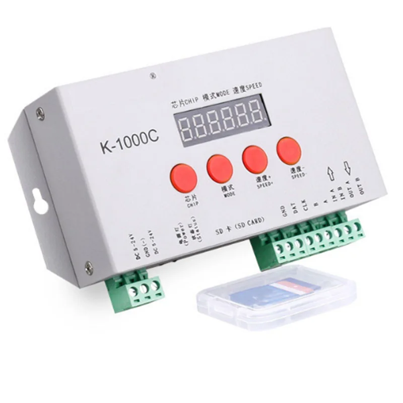 

HOT K-1000C Controller K1000C WS2812B WS2811 APA102 T1000S WS2813 LED 2048 Pixel Program Controller DC5-24V
