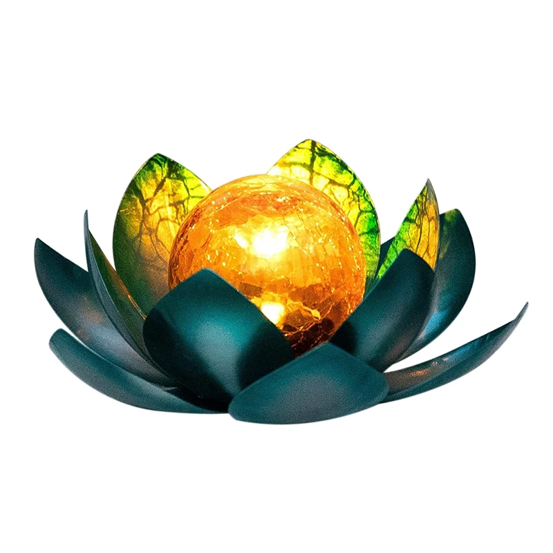 

Новый садовый светильник лый синий фонасветильник для украшения сада, водонепроницаемый янтарсветильник треснувший стеклянный шар