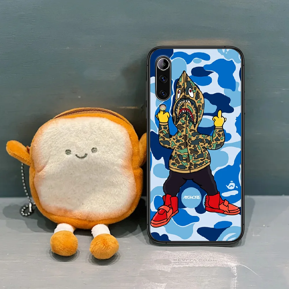 

Street Fashion Brand Bapies Phone Case Cover Hull For Xiaomi Mi 8 9 10 T note 10 Lite Pro 5G A pocox 2 3 black Cover Luxury