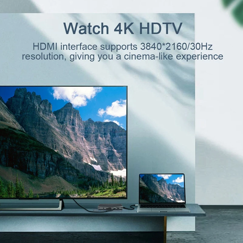 Usb-хаб C 10 в 1 Thunderbolt 3 Type адаптер док-станция USB 0 порт 4K HDMI 1080P VGA RJ45 Gigabit Ethernet для Macbook