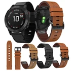 Ремешок для часов Garmin Fenix 6X, 6, 6S, 5X, 5, 5S, из натуральной кожи, 20 мм, 22 мм, 26 мм