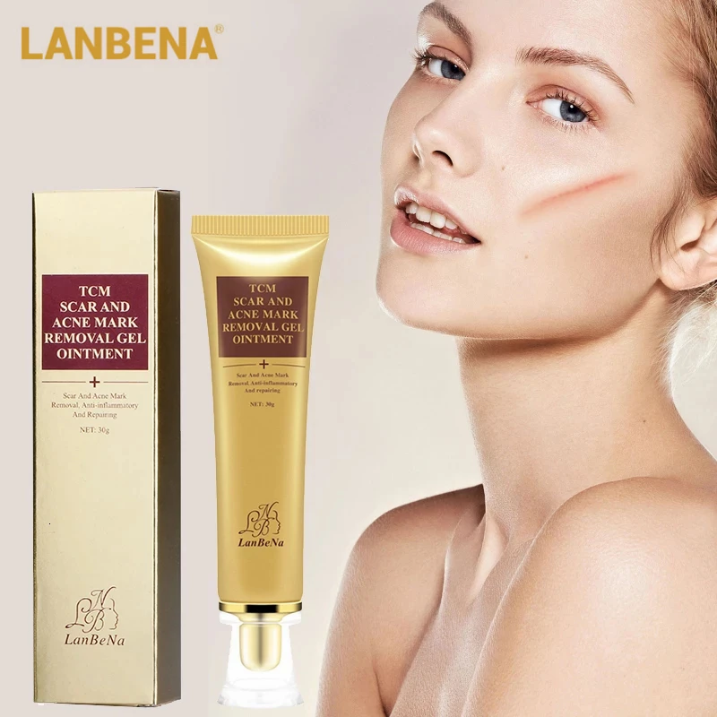 LANBENA Scar Burning Cream Surgery Scar Stretch Mark Repair Cream Remove Acne Skin Care Whitening Cream Night Cream Face Gel