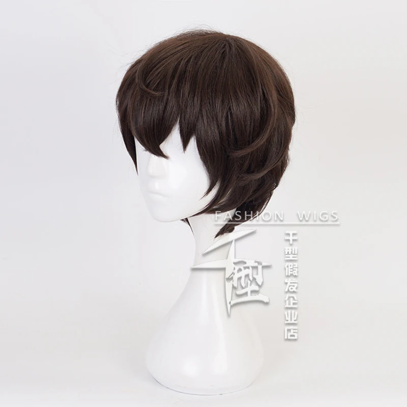Anime Dazai Osamu Wigs Bungo Stray Dogs Cosplay Heat Resistant Synthetic Hair Party Costume | Тематическая одежда и