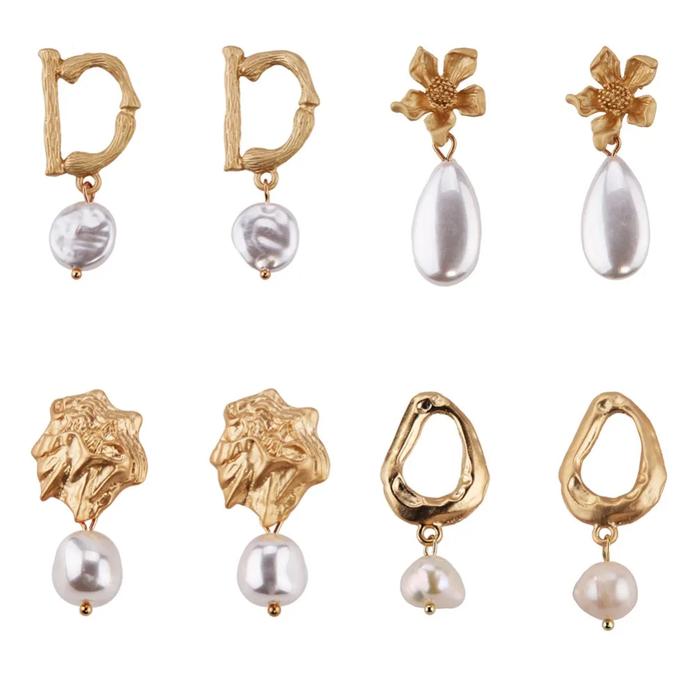 Корейский свадебный пресноводный жемчуг Висячие серьги для женщин модные