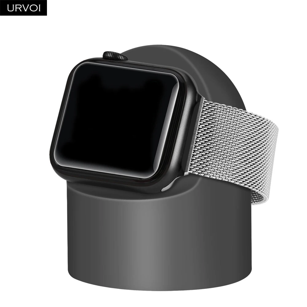 URVOI подставка для apple watch series 5 4 3 2 1 держатель watchOS 5 Подставка для ночного клуба силиконовая домашняя зарядная док-станция для классического дизайна