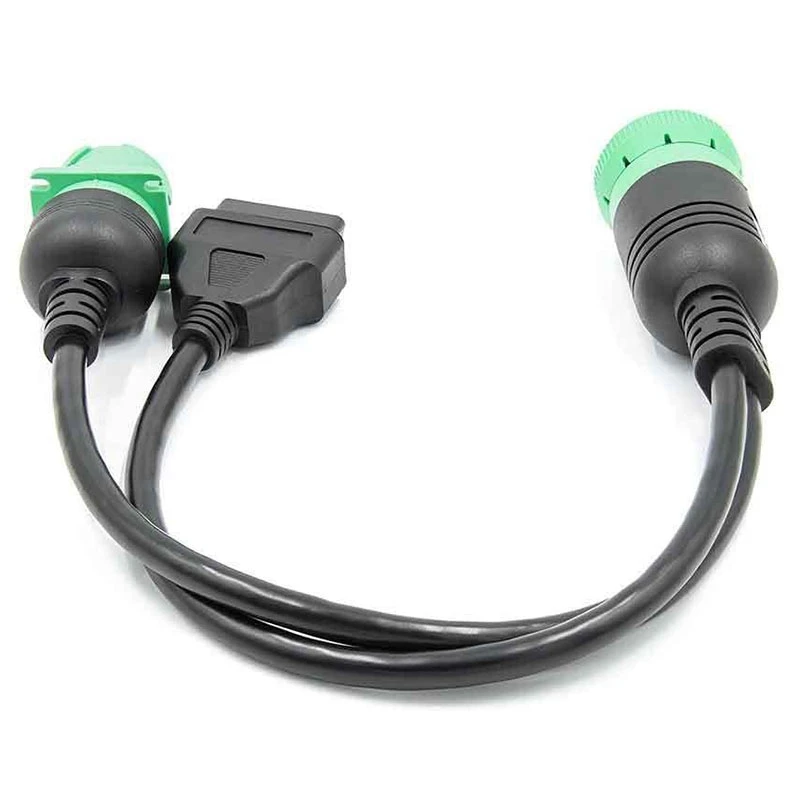 

Truck OBD1 to OBD2 Cable Adapter Converter Cable for J1939 9Pin Male Car Diagnostic Tool to OBD2 16Pin Male