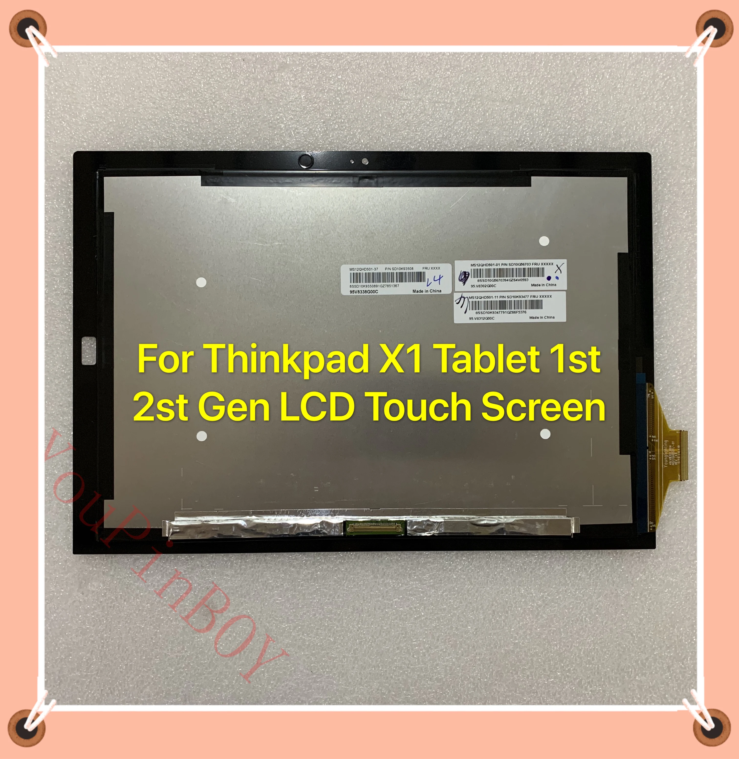 Новый оригинальный 12 дюймовый сенсорный ЖК дисплей MS12QHD501 для Lenovo Thinkpad X1 Tablet Gen 1 2