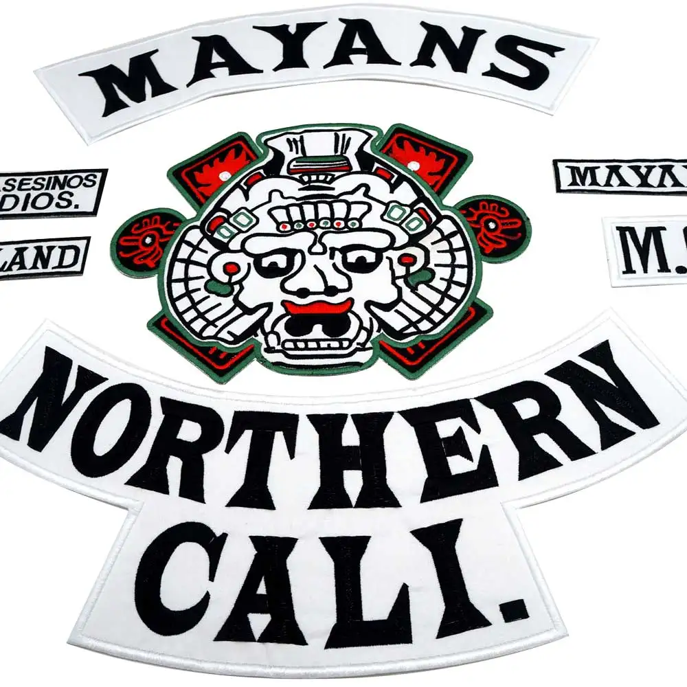 Майанс Северный Кали подложка вышитая швейная этикетка панк байкерские нашивки