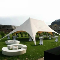 16m x 21m double peak star shape big pvc polyester tents outdoor trade show event celebration reception party fair wedding tent
