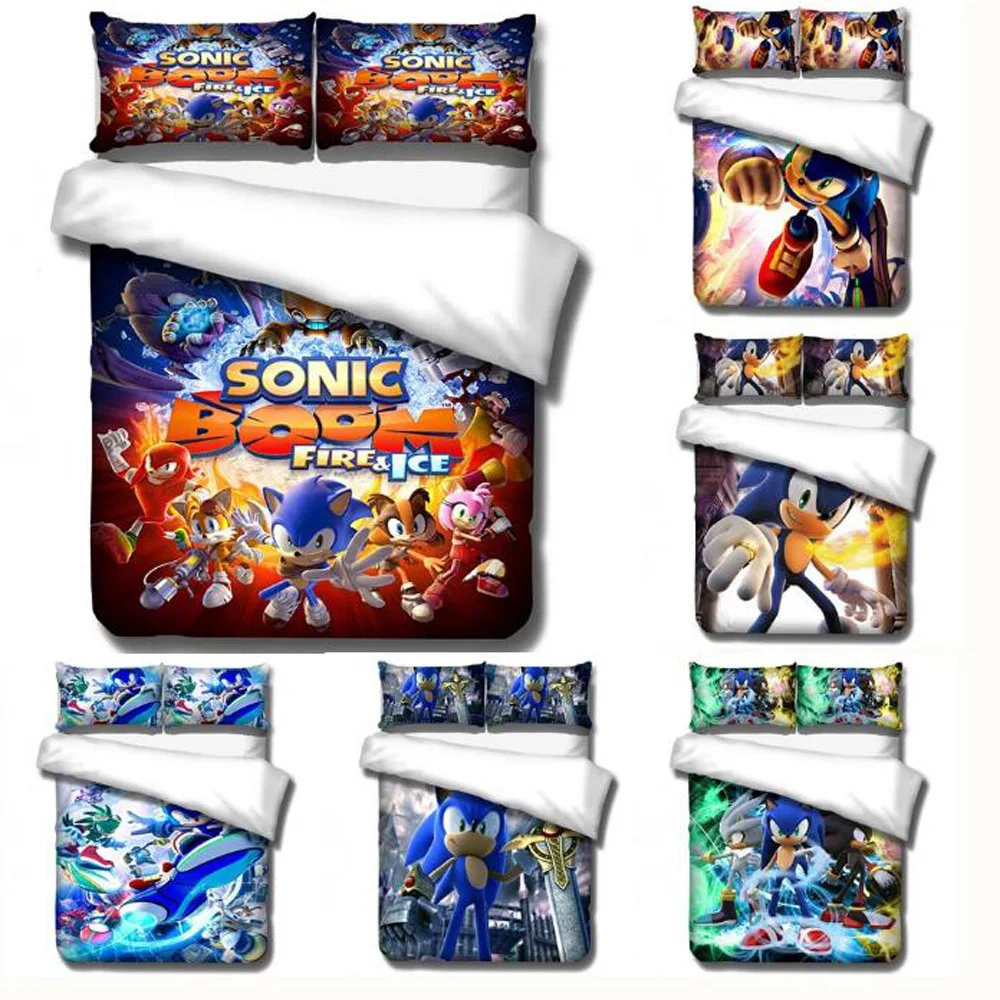 

Anime Hedgehog Duvet Cover Cartoon Bedding Sets Bed Set 2/3 Pcs Quilt Comforter Covers Home Textiles For Kids Boys Xmas Gifts