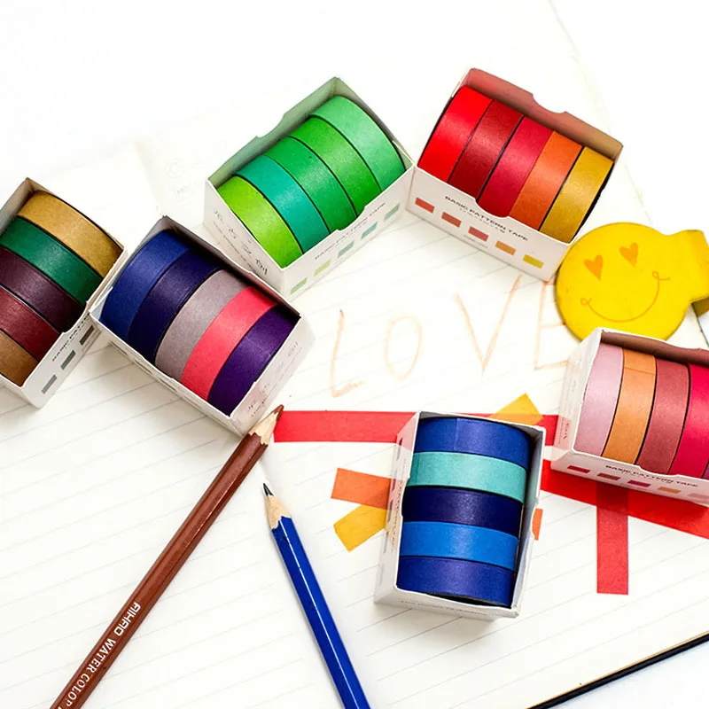

5 Pieces Decorative Tape Washi Tape For Die Cutting Scrapbooking Cards Crafts Making Celebration New 2021