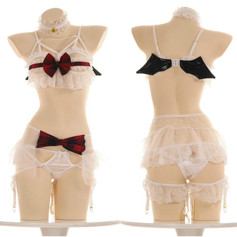 Лолита Сексуальная Кружевная блуза с широкими белье белого цвета &quotмаленький