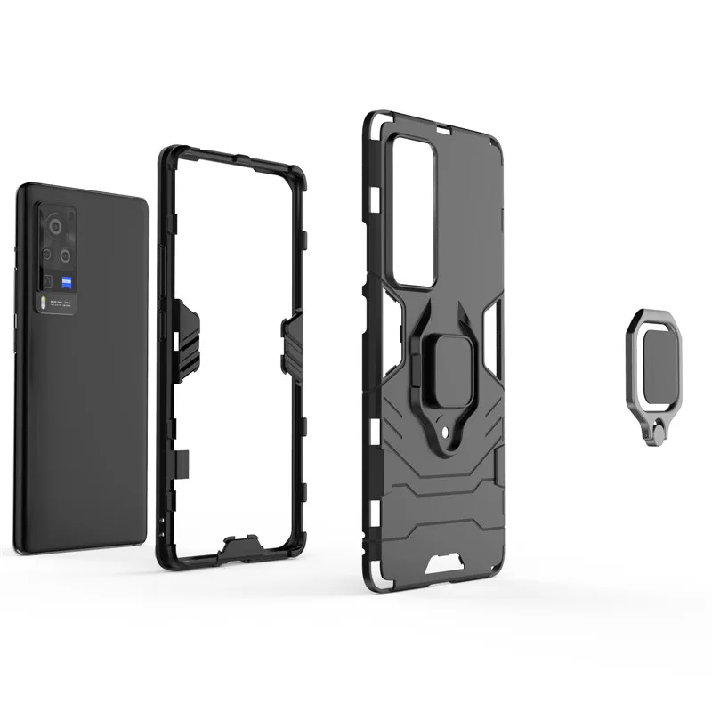 For Vivo X60 Pro Case For Vivo X60 X50 V20 IQOO 7 5 U3 U1X Z1X Neo 3 Cover Shockproof Silicone PC Stand Bumper For Vivo X60 Pro