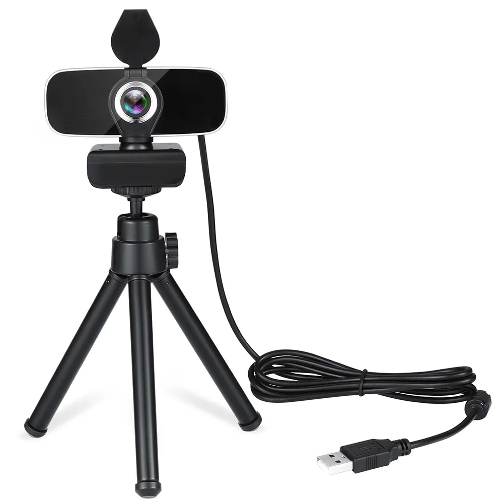 

Camera Live Broadcasting 1080P HD Privacy Cover Face Cam Video Calling Computer Webcam Built In Microphone Plug And Play