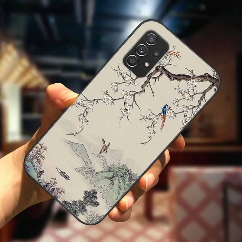 

For Samsung A72 5G Case 3D Blossom Emboss Silicone Phone Cover For Samsung Galaxy A72 4G Cases Soft Relief A 72 Global Coques