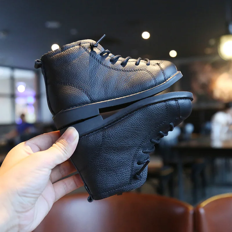 Новинка осени 2020 детские ботинки Martin детская обувь из натуральной кожи для