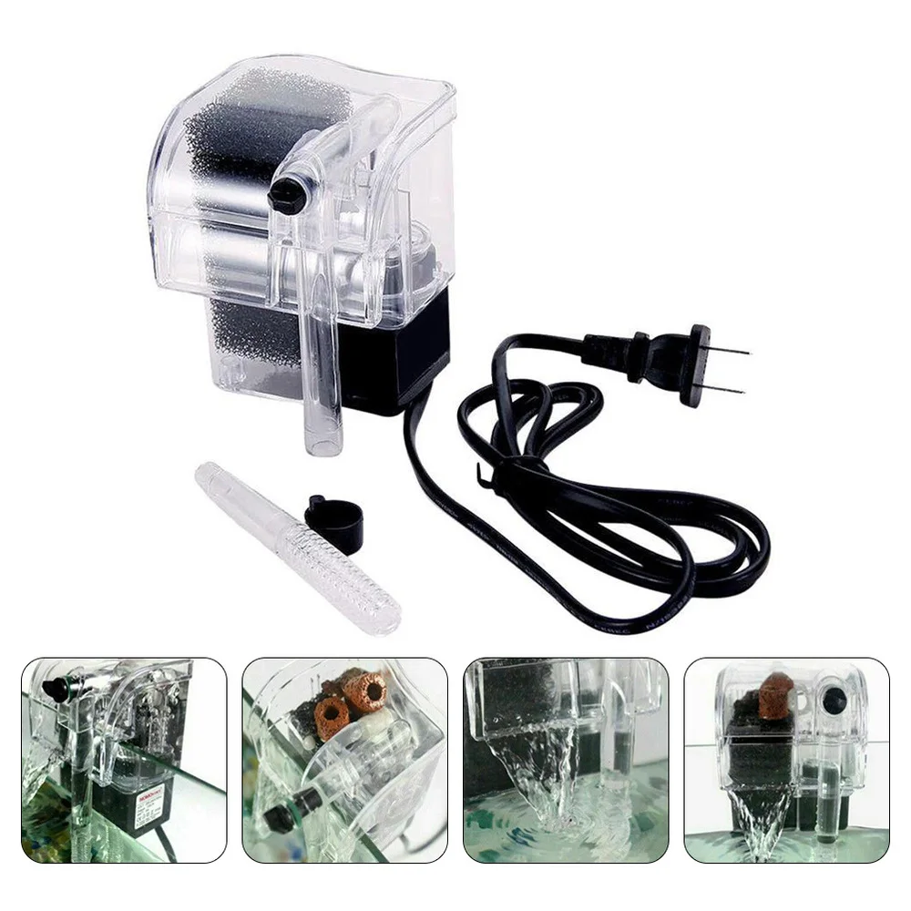 

1Pc Adjustable Aquarium Water Filter Fish Tank Hanging Filtration Tool (US Plug)