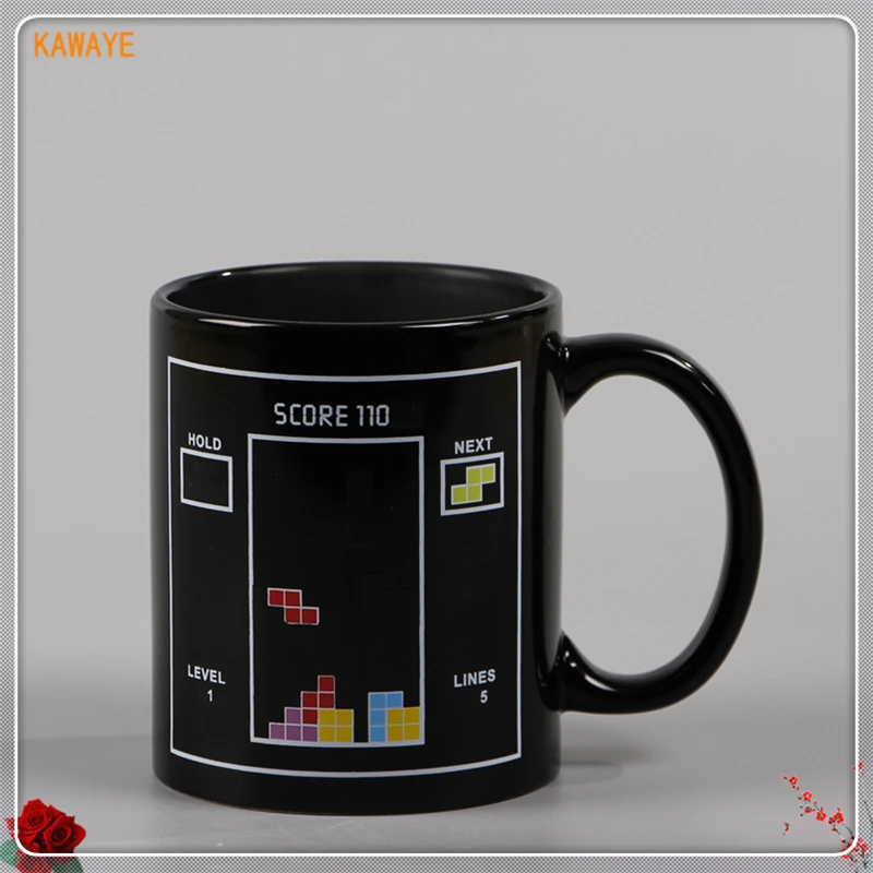 1 шт. кофейная чашка с рисунком Тетрис чайная керамическая термореакцией кружка