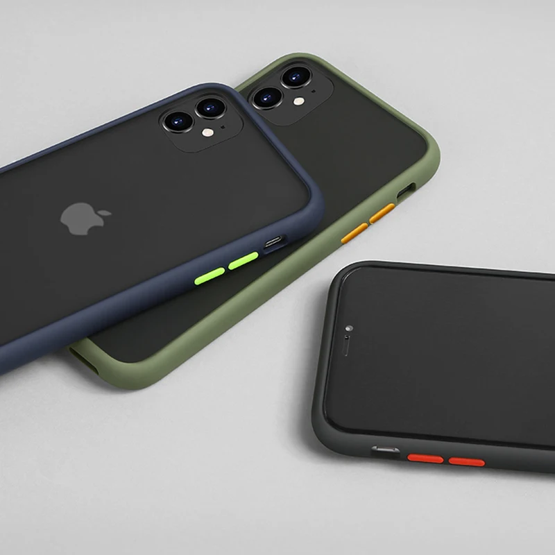 Чехол для Телефона IPhone 12mini 11 Pro X XR XS Max 7 8 Plus роскошная матовая жесткая защитная