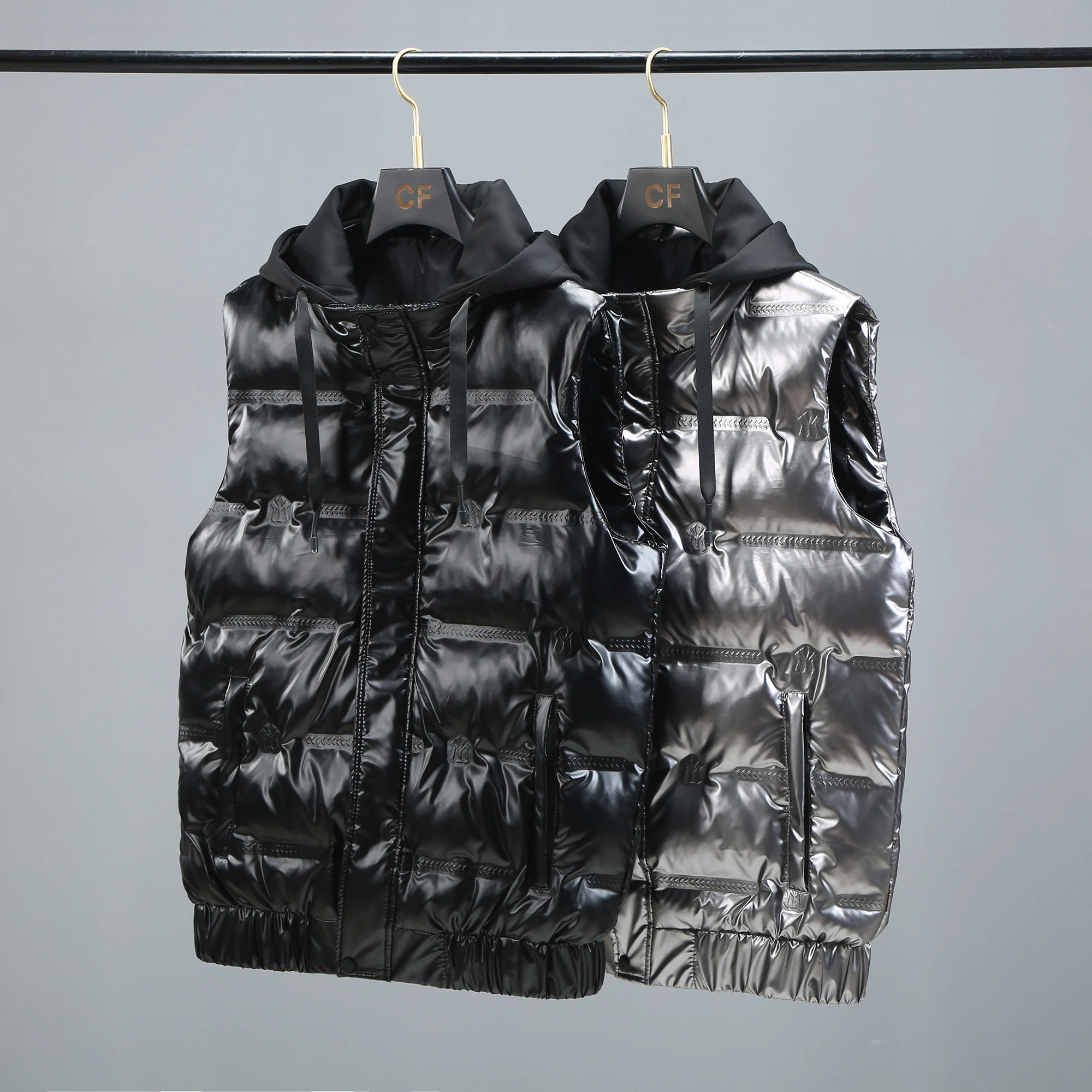 

Жилет мужской зимний водонепроницаемый, теплая безрукавка с капюшоном, Повседневная утепленная безрукавка, большие размеры 8XL-L