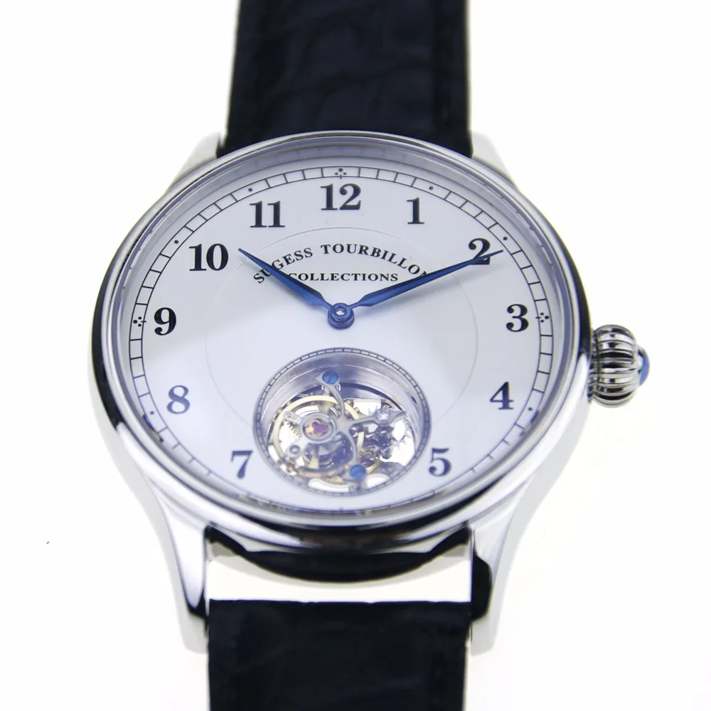 Sugess Seagull move Мужские t st8000 Tourbillon Guilloche ручные ветрозащитные механические мужские часы