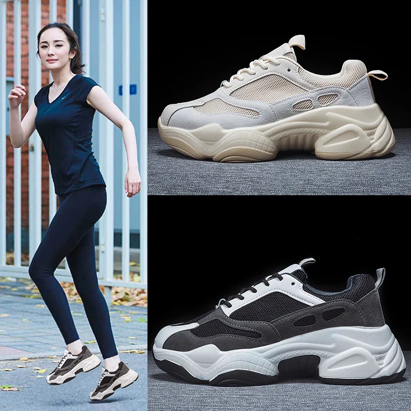 

New Women Vulcanize Shoes Chunky Sneakers Women Shoes Platform Sneakers Women Flats Walking Shoes Female Creeper Plus Size 35-40