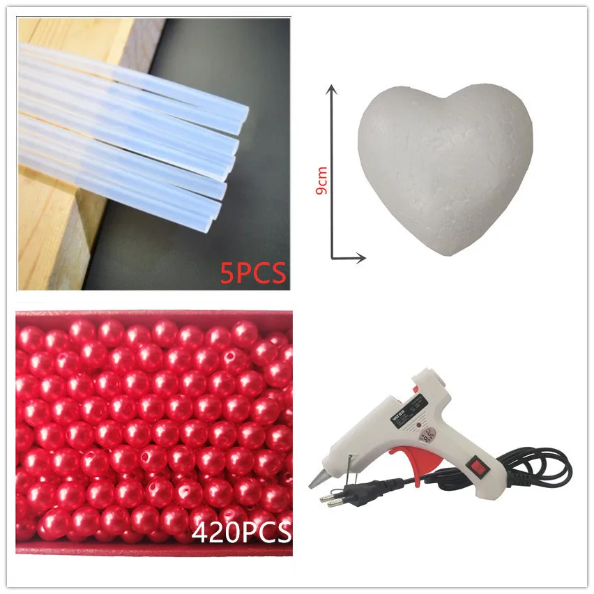 Сделай Сам 9 см пенная Роза Форма сердечко свадебные принадлежности DIY украшения