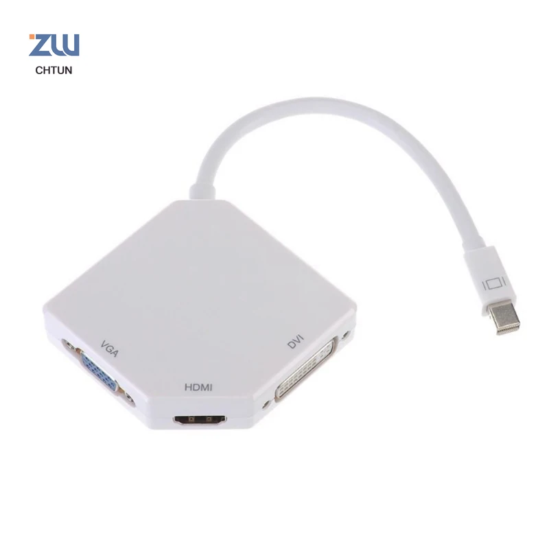 Адаптер 3 в 1 Mini DP DisplayPort-HDMI VGA DVI Мини кабель-конвертер для Mac Book Pro Air Monitor DisplayPor |