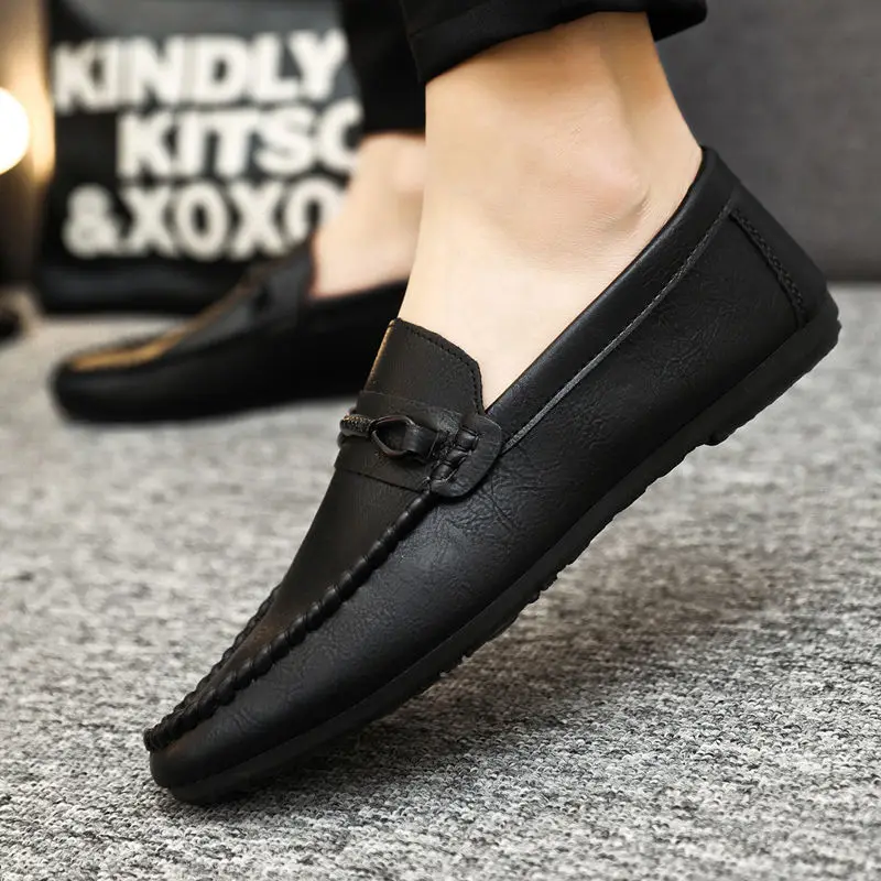 

Spring men's hundred casual single shoes breathable anti-slip one foot men's shoes Korean version of the tide lazy bean shoes