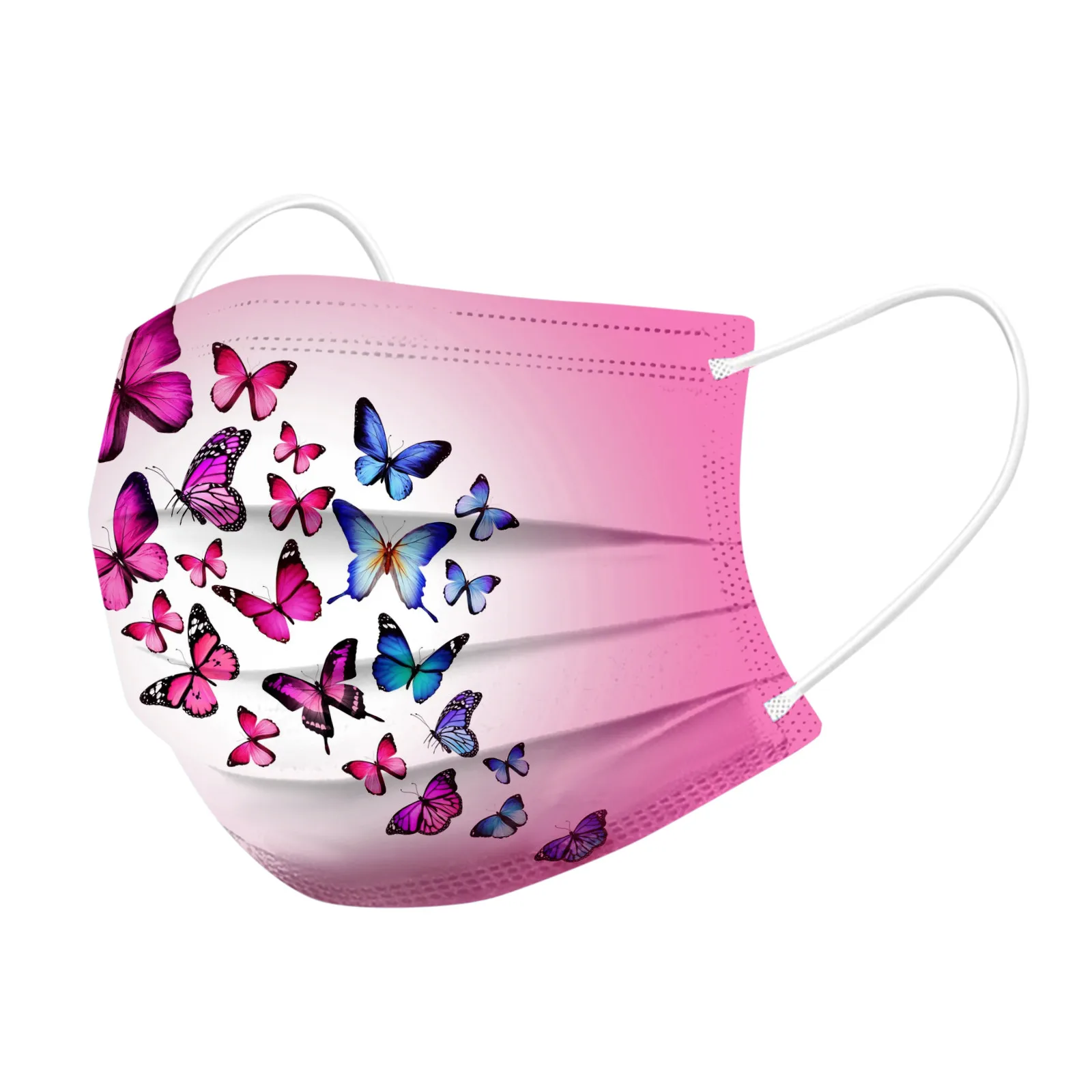 10pcs Adult Butterfly Printed Masks Mouth-muffle Disposable Flower Pattern Face mask 3 Layer Ply Meltblown Cloth Filter Facemask | Красота и