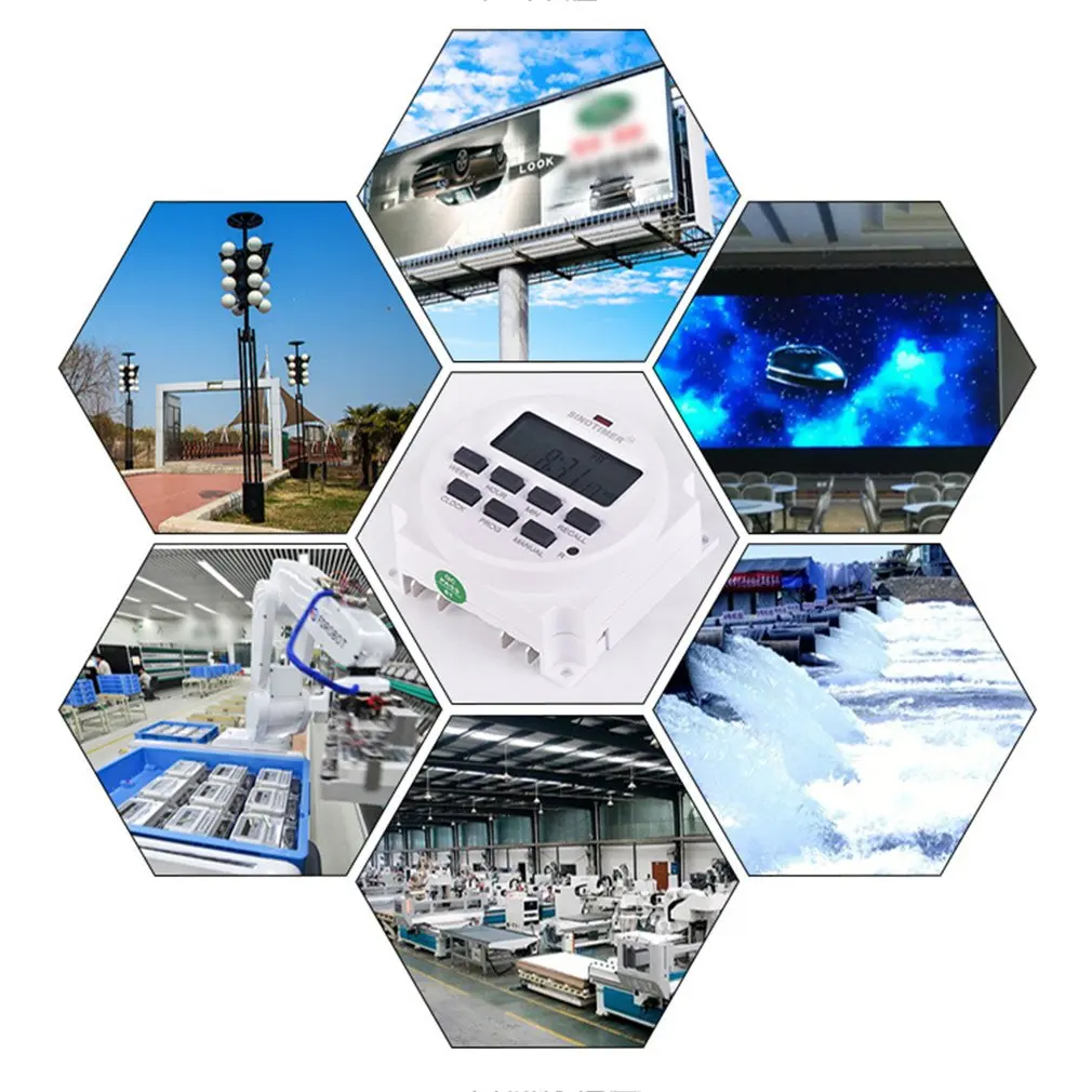 TM618H 2 программируемый цифровой Дисплей ЖК дисплей время Управление