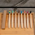 Детская бамбуковая зубная щетка, 1 шт., мягкая щетинка, эко-пластик, зубная щетка es, уход за полостью рта, Бамбуковая зубная щетка, эко-ручка