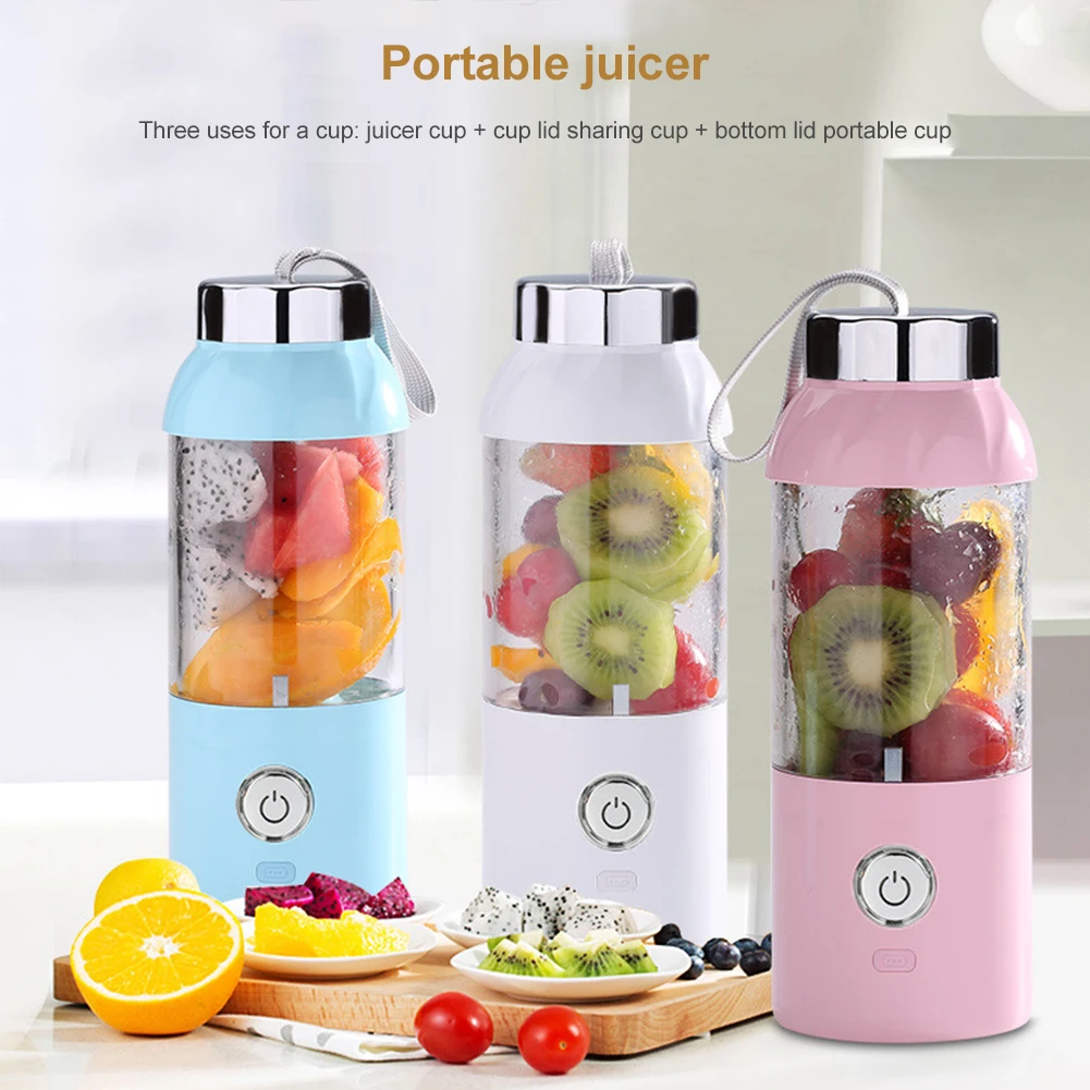 

500ML Household Juicer Fruit Shake Mixer Mini Portable Multi-Function USB Charging Juicer Cup Fruit Electric Juice Mixing Cup
