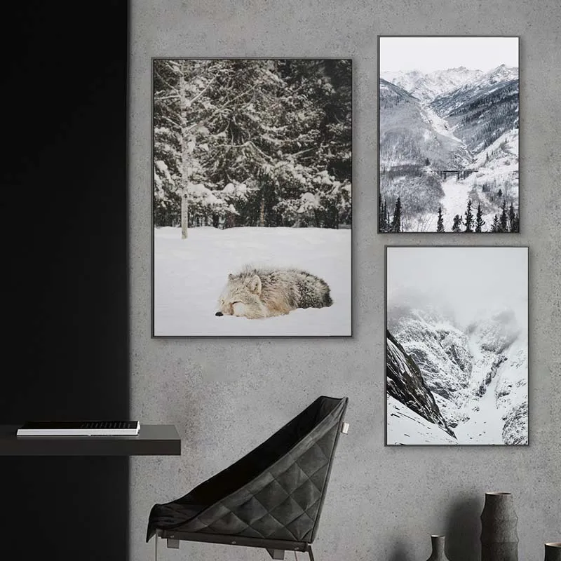 

Пейзаж Снежной Горы, Картина на холсте, зима, природа, Senery, настенный постер, настенные картины в скандинавском стиле для гостиной