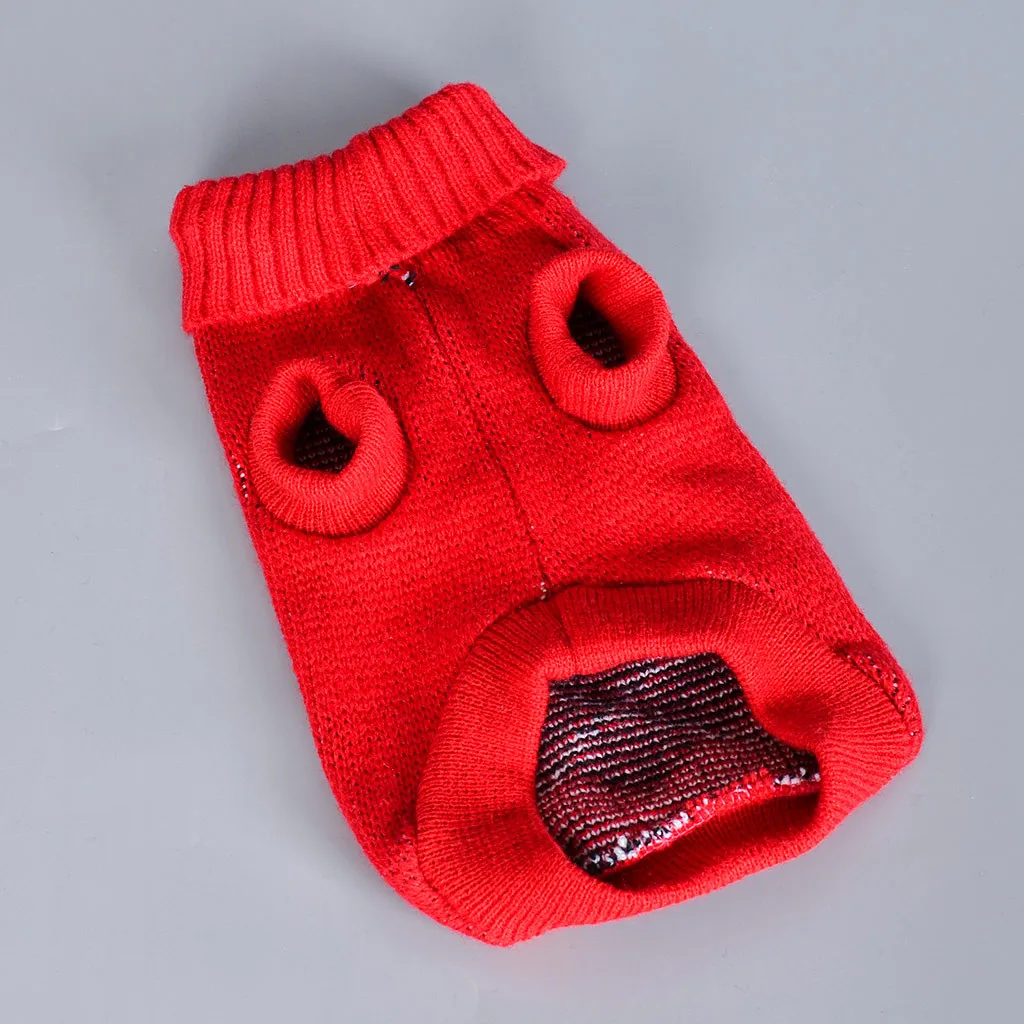 Домашняя собака кошка теплая зимняя водолазка с принтом сердца свитер костюм