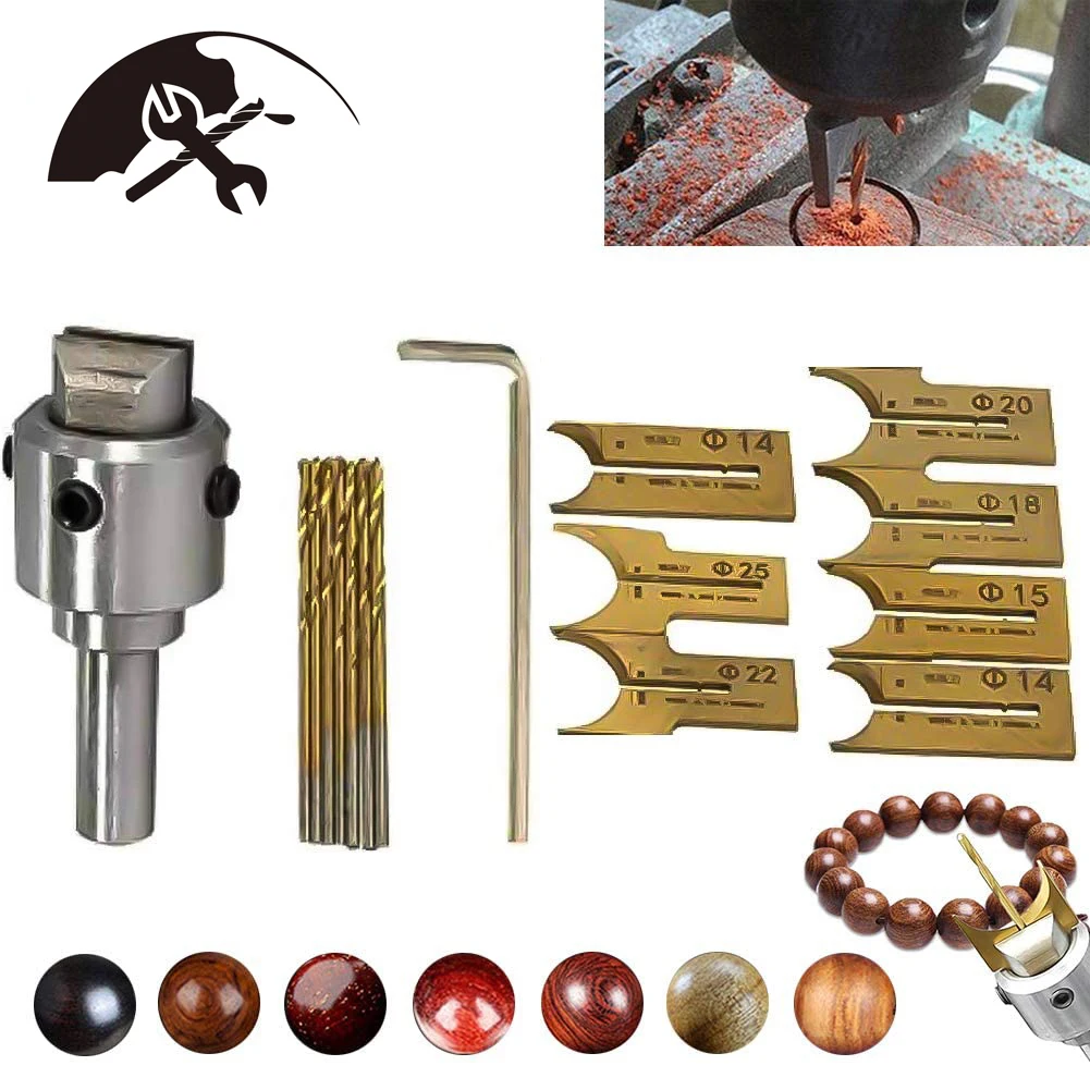 

Carbide Ball Blade Woodworking Milling Cutter Molding Tool Beads Router Bit Drills Bit Set 14-25Mm 16Pcs
