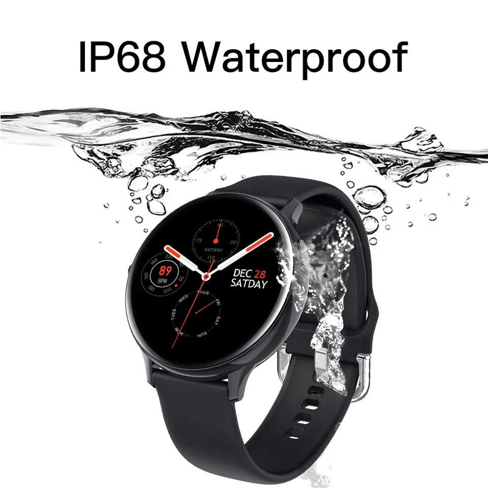 Смарт часы S20 для мужчин и женщин водонепроницаемые IP68 с круглым сенсорным
