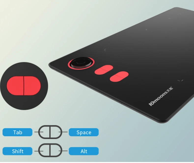 

10moons G20 Graphic Drawing Tablet with roller key Large Active Area Digital Tablet Support Android Phone with gifts