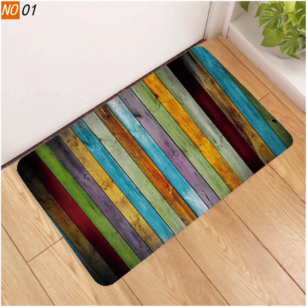 Противоскользящий коврик для ванной OIMG пола в ванную комнату цветной деревянный