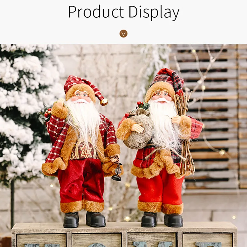 Украшения для рождественской елки рождественские игрушки куклы Санта Клауса