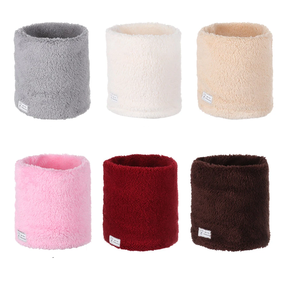 

Детский Модный зимний шарф для девочек тёплый платок шарф для мальчиков утолщенный шерстяной воротник шарфы Ветрозащитный плюшевый бархат...