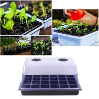 1 set 3pcs 24 cells trays plant flower grow starting nursery pot container gardening supplies black cover tray hole
