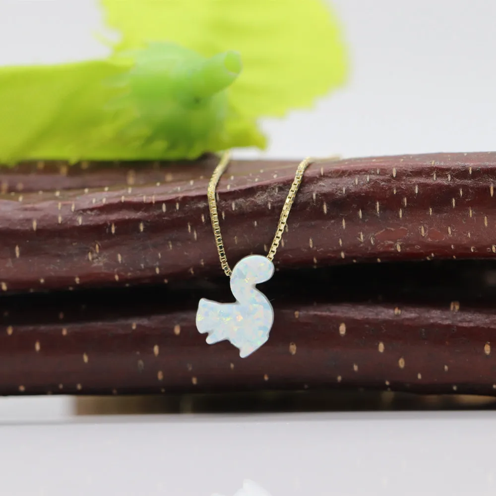 (1pc/lot)Free Shipping 7.9x10mm Fire white opal Synthetic Squirrel shape necklace Opal pendant jewelry Wholesale Price - купить по