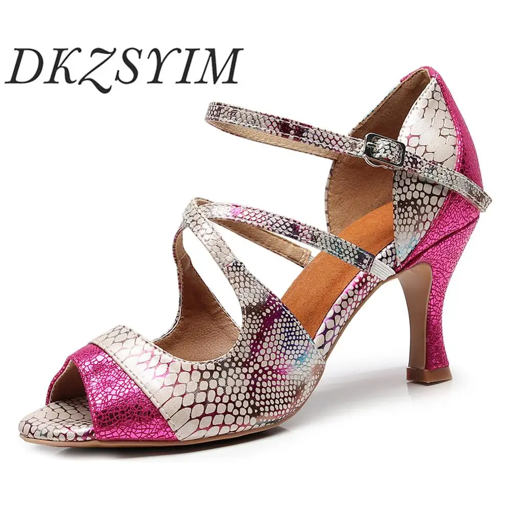 DKZSYIM/женская танцевальная обувь для вечеринки Обувь латинских танцев из