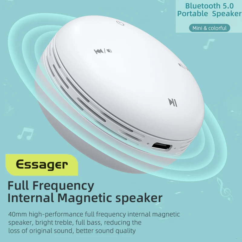 

Essager Mini Portable Bluetooth Speaker Wireless Sound Box HiFi Bass Speaker For Laptop Phone Hamburger Bluetooth-Speaker