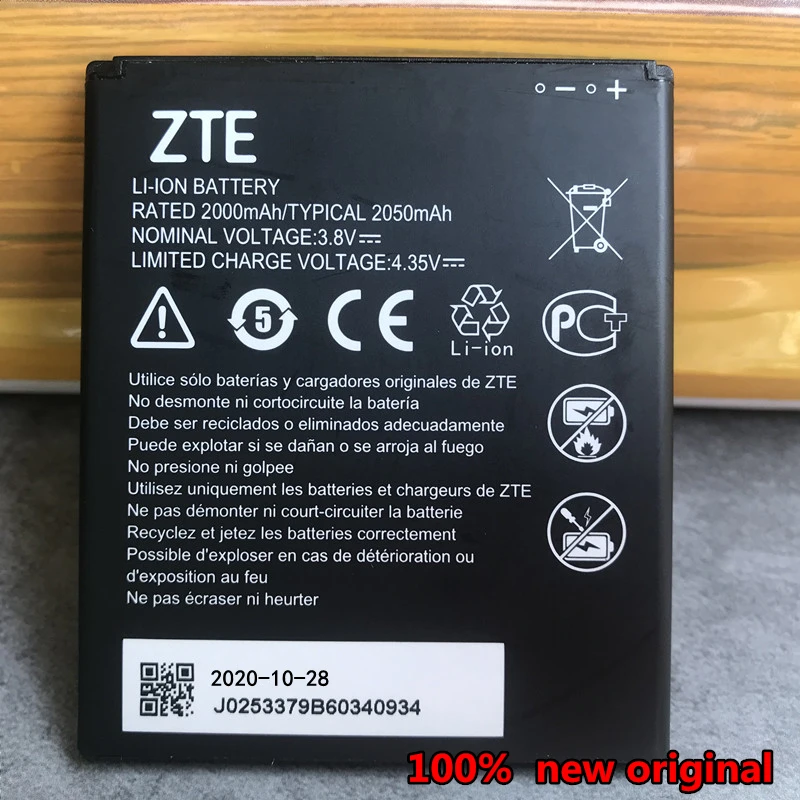 

Новый оригинальный телефон, аккумулятор 2050 мАч Li3820T43P4h695945 для ZTE Blade L8 / ZTE Blade A3 2019