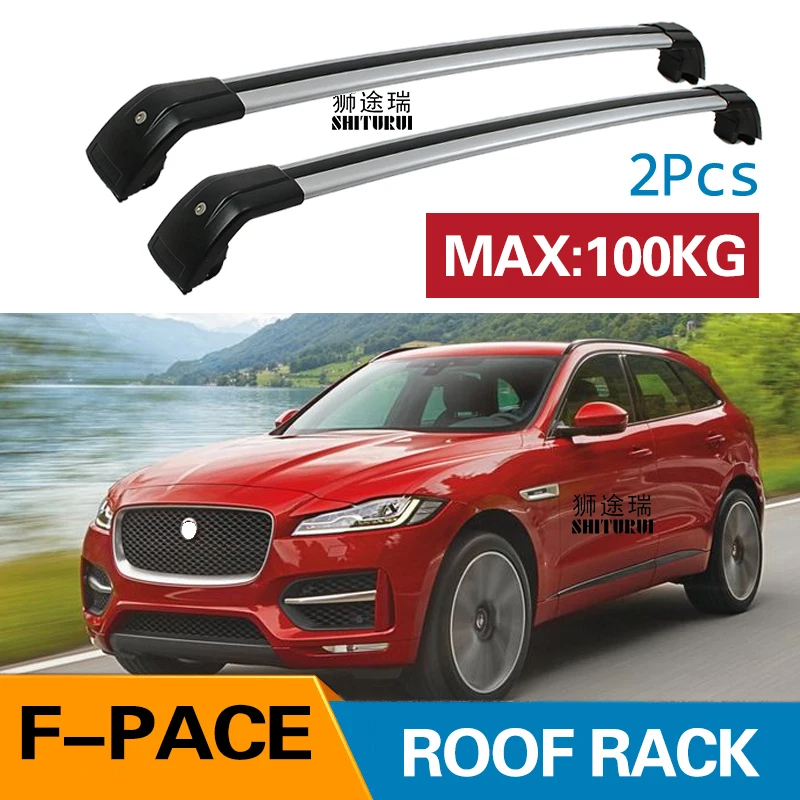 

2Pcs Roof bars For JAGUAR F-PACE (X761) 2015-2019 Aluminum Alloy Side Bars Cross Rails Roof Rack Luggage