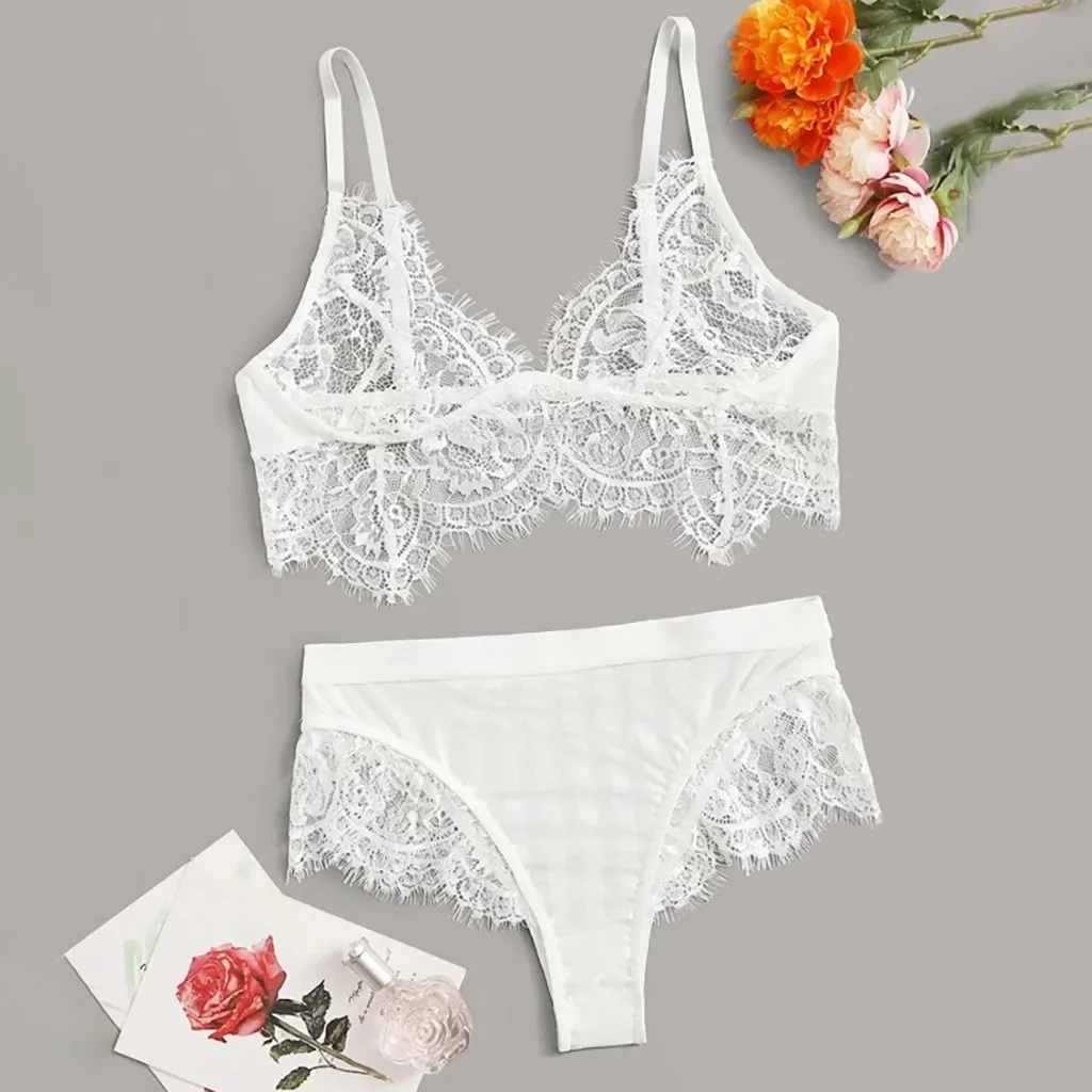 

Порно эротические костюмы женское сексуальное нижнее белье Прозрачный кружевной бюстгальтер без косточек трусики женское нижнее белье ис...